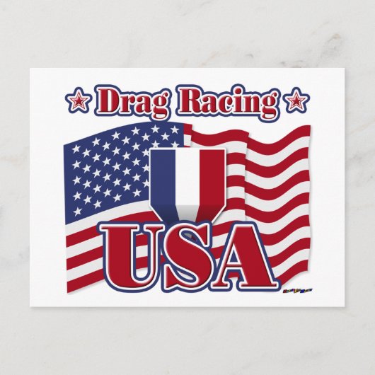Carte Postale Drag Racing USA (Devant)