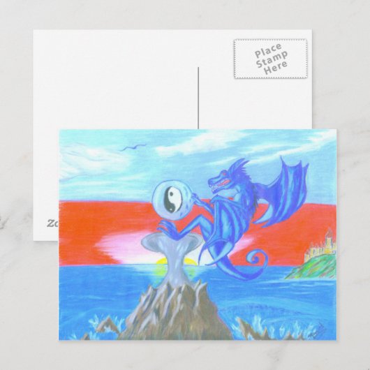 Carte postale Dragon (Devant / Derrière)