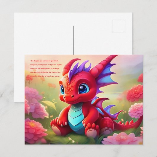 Carte Postale Dragon (Devant / Derrière)