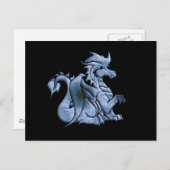 Carte postale Dragon à ailes bleues (Devant / Derrière)