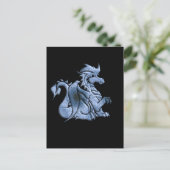 Carte postale Dragon à ailes bleues (Debout devant)