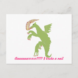 Carte Postale Dragon à ongle cassé
