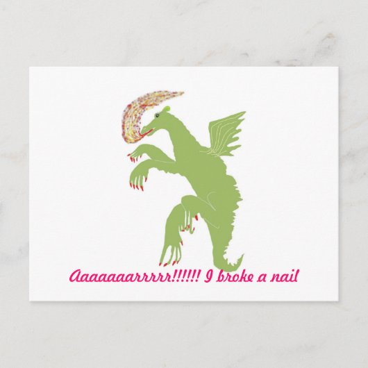 Carte Postale Dragon à ongle cassé (Devant)