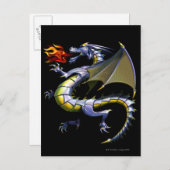 Carte Postale Dragon à souffle de feu (Devant / Derrière)