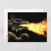 Carte Postale Dragon à souffle de feu (Devant / Derrière)