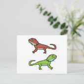 Carte Postale Dragon à tête (Debout devant)