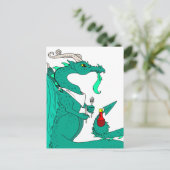 Carte Postale Dragon affamé (Debout devant)