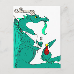 Carte Postale Dragon affamé