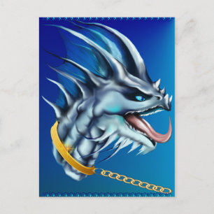 Carte postale Dragon and Gold Chain