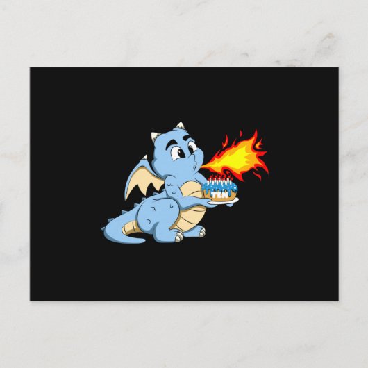 Carte Postale DRAGON ANNIVERSAIRE 10 10e anniversaire Boy Cute D (Devant)