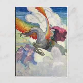 Carte Postale Dragon arc-en-ciel