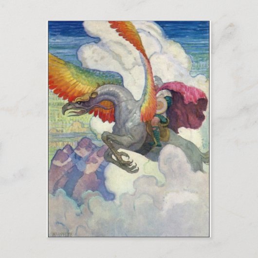 Carte Postale Dragon arc-en-ciel (Devant)
