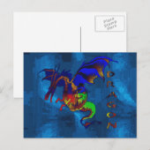Carte Postale Dragon Arc-en-Ciel (Devant / Derrière)