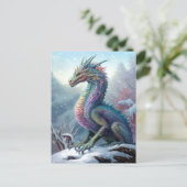 Carte Postale Dragon Arc En Ciel Dans L'Art De L'Imaginaire De N (Debout devant)