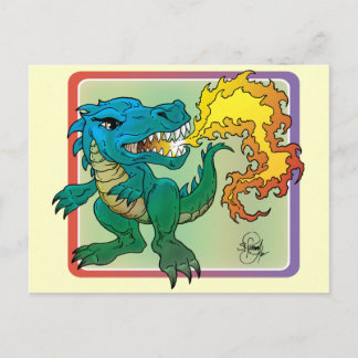 Carte Postale Dragon Art inspiré par Little t par Scott Rosema