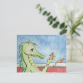 Carte Postale Dragon avec souris (Debout devant)