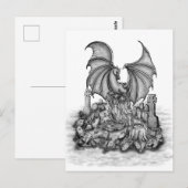 Carte Postale Dragon avec Zombie (Devant / Derrière)