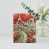 Carte Postale Dragon  Ballon Saint Valentin (Debout devant)
