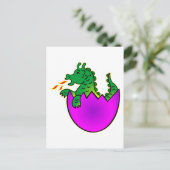 Carte Postale Dragon Bébé Cute En Oeuf (Debout devant)