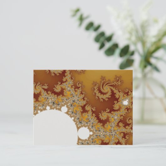 Carte Postale Dragon blanc - Art fractal (Debout devant)