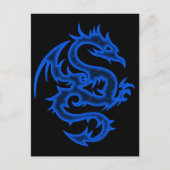 CARTE POSTALE DRAGON BLEU (Devant)