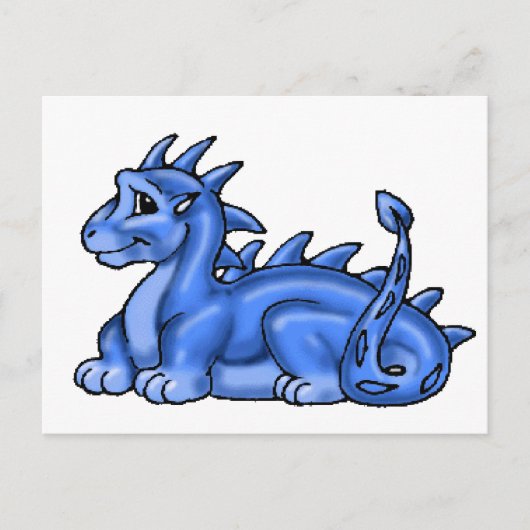 Carte Postale Dragon Bleu Bébé (Devant)