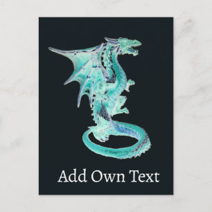 Carte Postale Dragon Bleu Ciel