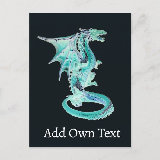 Carte Postale Dragon Bleu Ciel (Devant)