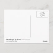 Carte Postale Dragon Bleu d'hiver Imaginaire Nature Art (Dos)