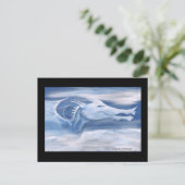 Carte Postale Dragon bleu et blanc (Debout devant)