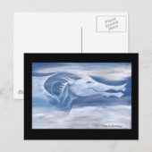 Carte Postale Dragon bleu et blanc (Devant / Derrière)