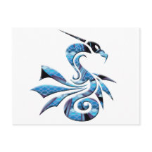 Dragon bleu et noir