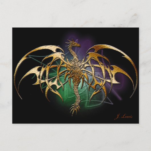 Carte Postale Dragon bronzé (Devant)