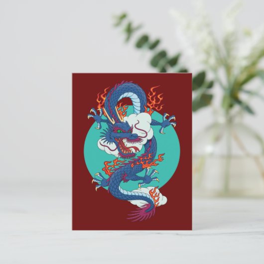 Carte Postale Dragon chinois (Debout devant)