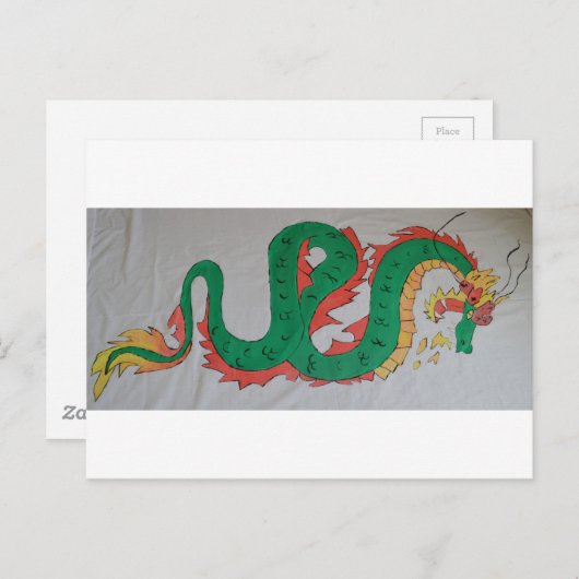 Carte Postale Dragon chinois (Devant / Derrière)