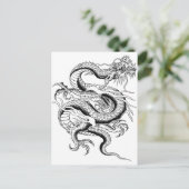 Carte Postale Dragon chinois chanceux (Debout devant)