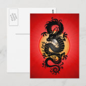 Carte Postale Dragon chinois de Red Burst (Devant / Derrière)