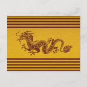 Carte Postale Dragon chinois, Dragon rouge, Imaginaire, Mytholog (Devant)
