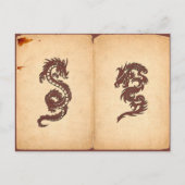 Carte Postale Dragon chinois, Dragon rouge, Imaginaire, Mytholog (Devant)