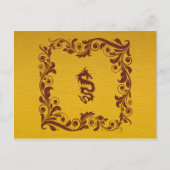 Carte Postale Dragon chinois, Dragon rouge, Imaginaire, Mytholog (Devant)