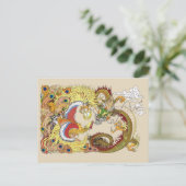 Carte Postale Dragon chinois et phoenix (Debout devant)