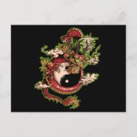 Dragon Chinois et Symbole Yin-Yang
