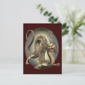 Carte Postale Dragon chinois vintage (Debout devant)