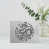 Carte Postale Dragon Circle chinois avec Stainless Steel Effect (Debout devant)