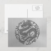 Carte Postale Dragon Circle chinois avec Stainless Steel Effect (Devant / Derrière)