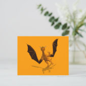 Carte Postale Dragon Citrouille orange (Debout devant)