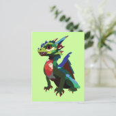 Carte Postale Dragon Coloré (Debout devant)