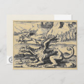 Carte Postale Dragon d'alchimie rustique (Devant / Derrière)