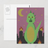Carte Postale Dragon dans la ville (Devant / Derrière)