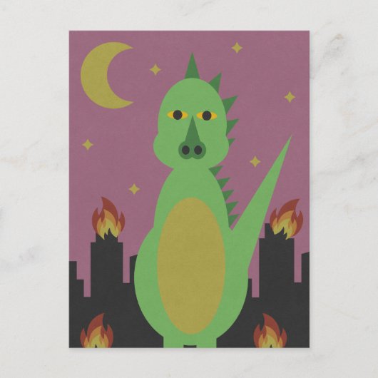 Carte Postale Dragon dans la ville (Devant)